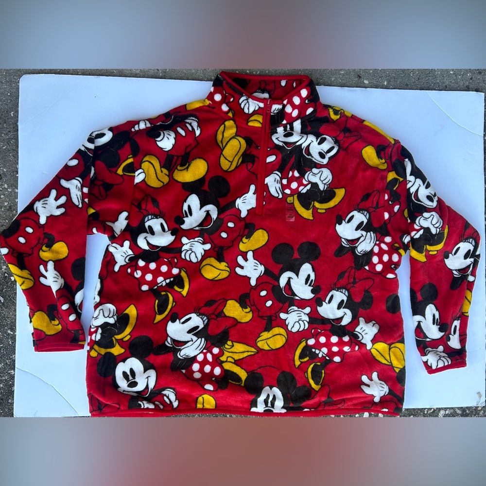 Mickey & Minnie Mouse 1/4 Zip FLEECE